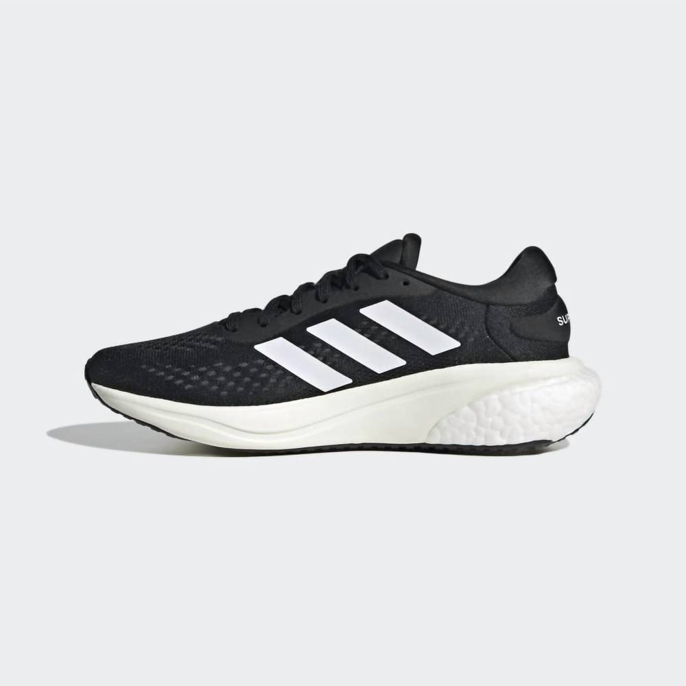 NEW ADIDAS womens supernova 2 running shoes in core black/cloud white/grey six - Picture 3 of 6
